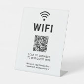 Wifi Info Sign Connect Online Minimal Modern Sockelschild (Vorderseite)