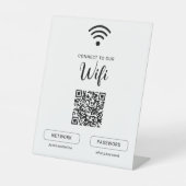 Wifi Info Sign Connect Online Minimal Modern Sockelschild (Vorderseite)