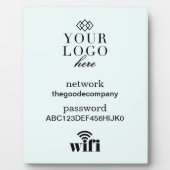 WiFi Information Schild Gästebuch Plaque Fotoplatte (Vorderseite)