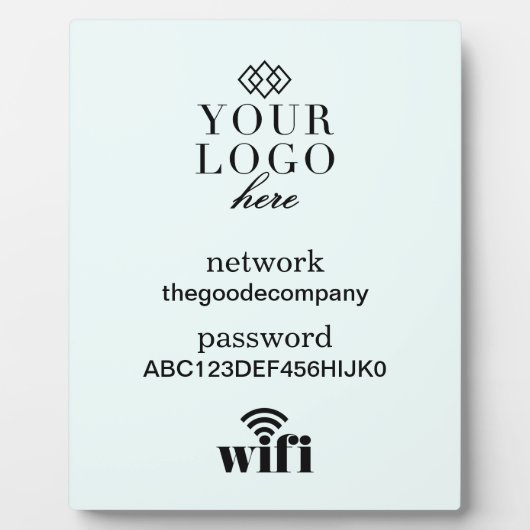 WiFi Information Schild Gästebuch Plaque Fotoplatte (Vorderseite)