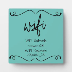 WIFI-Informationskennwort für den Gastbesucher Fotoplatte