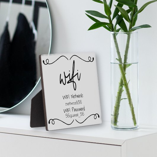 WIFI-Informationskennwort für den Gastbesucher Fotoplatte