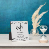 WIFI-Informationskennwort für den Gastbesucher Fotoplatte (InSitu)