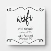 WIFI-Informationskennwort für den Gastbesucher Fotoplatte (Vorderseite)