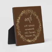 WIFI-Informationskennwort Gold Black Fotoplatte (Vorderseite)