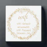 WIFI-Informationskennwort Gold Black Fotoplatte<br><div class="desc">Dieses Design wurde mithilfe digitaler Kunst erstellt. Es kann in dem Bereich personalisiert sein, der durch Ändern des Fotos und/oder Textes bereitgestellt wird. Oder es kann durch Klicken angepasst werden, um weitere Optionen anzupassen, um die Hintergrundfarbe zu löschen oder zu ändern, um Text hinzuzufügen, die Textfarbe oder den Textstil zu...</div>