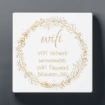 WIFI-Informationskennwort Gold Black Fotoplatte<br><div class="desc">Dieses Design wurde mithilfe digitaler Kunst erstellt. Es kann in dem Bereich personalisiert sein, der durch Ändern des Fotos und/oder Textes bereitgestellt wird. Oder es kann durch Klicken angepasst werden, um weitere Optionen anzupassen, um die Hintergrundfarbe zu löschen oder zu ändern, um Text hinzuzufügen, die Textfarbe oder den Textstil zu...</div>