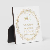 WIFI-Informationskennwort Gold Black Fotoplatte (Vorderseite)