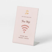 Wifi Internet Business Logo Rose Gold Sockelschild (Vorderseite)