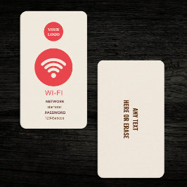 WiFi Internet Hotel Cafe Business Card Visitenkarte