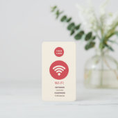 WiFi Internet Hotel Cafe Business Card Visitenkarte (Stehend Vorderseite)