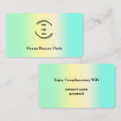 WiFi Internet Network und Password Guest Visitenkarte (Vorne/Hinten)