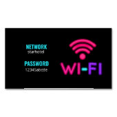 WiFi Internet-Netzwerkkennwort Magnetische Visitenkarte (Vorderseite)