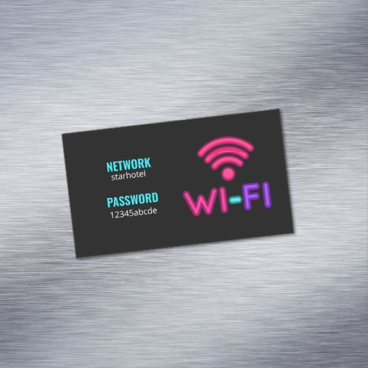 WiFi Internet-Netzwerkkennwort Magnetische Visitenkarte (Beispiel)