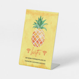 WiFi Internet Password Insel Ananas Urlaub Sockelschild