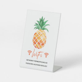 WiFi Internet Password Insel Ananas Urlaub Sockelschild