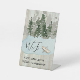 WiFi Internet Password Vacation Lake House Sockelschild