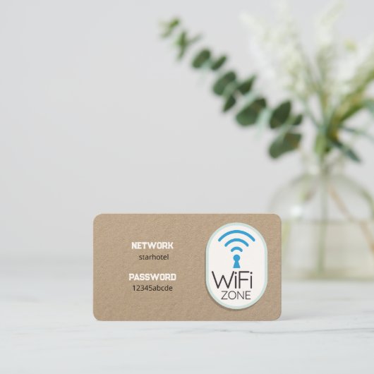 WiFi Internet Premium Visitenkarte (Stehend Vorderseite)