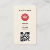 WiFi Internet QR Code Business Card Visitenkarte (Vorderseite)