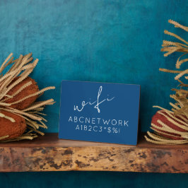 WiFi-Kennwort blau Fotoplatte