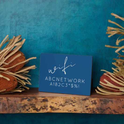 WiFi-Kennwort blau Fotoplatte (Seite)