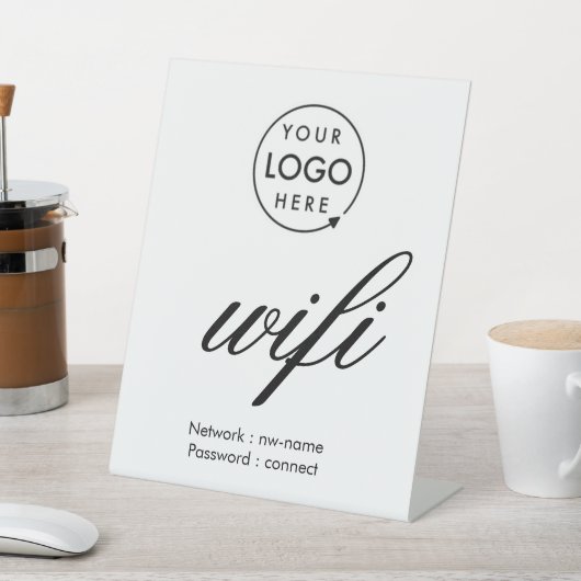 WiFi-Kennwort-Code Firmenlogo Sockelschild (In SItu)