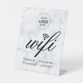 WiFi-Kennwort-Code Firmenlogo Sockelschild (Vorderseite)