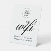 WiFi-Kennwort-Code Firmenlogo Sockelschild (Vorderseite)