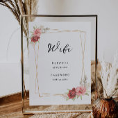 WiFi-Kennwort-Connect-Signierung der Rose Einladung