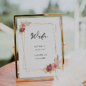 WiFi-Kennwort-Connect-Signierung der Rose Einladung