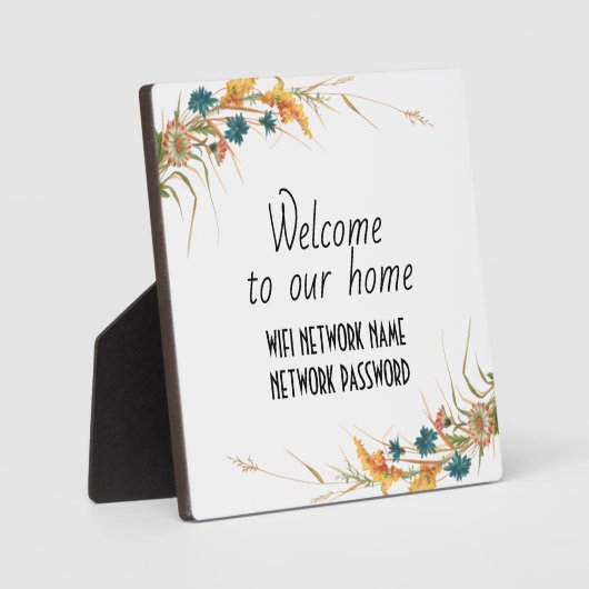 WiFi-Kennwort Fotoplatte (Vorderseite)