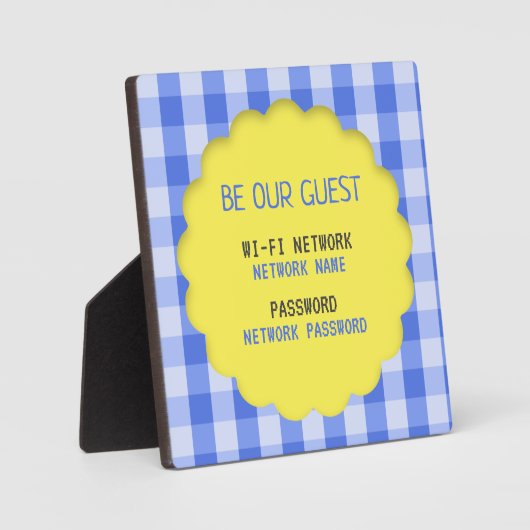 WiFi-Kennwort Fotoplatte (Vorderseite)