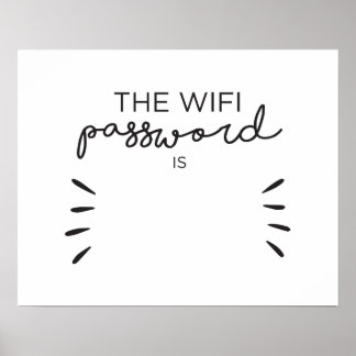 WiFi-Kennwort Poster