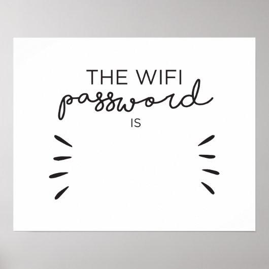 WiFi-Kennwort Poster (Vorne)