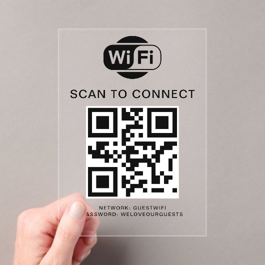 WiFi-Kennwort | QR-Code-Prüfung für die Verbindung Acryleinladungen (Insitu (Handheld))