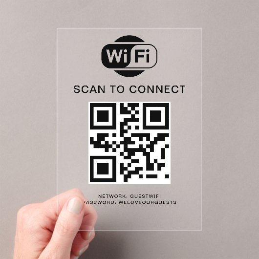 WiFi-Kennwort | QR-Code-Prüfung für die Verbindung Acryleinladungen (Insitu (Handheld))