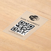 WiFi-Kennwort | QR-Code-Prüfung für die Verbindung Acryleinladungen (Ablage )
