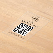 WiFi-Kennwort | QR-Code-Prüfung für die Verbindung Acryleinladungen (Ablage )