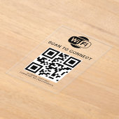 WiFi-Kennwort | QR-Code-Prüfung für die Verbindung Acryleinladungen (Ablage )
