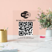 WiFi-Kennwort | QR-Code-Prüfung für die Verbindung Acrylschild (Hochzeit)