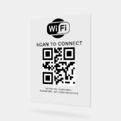 WiFi-Kennwort | QR-Code-Prüfung für die Verbindung Acrylschild (Winkel)