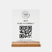 WiFi-Kennwort | QR-Code-Prüfung für die Verbindung Acrylschild (Vorderseite)