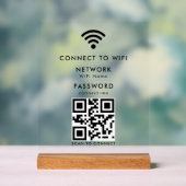 WiFi-Kennwort | QR-Code-Prüfung für die Verbindung Acrylschild (Neutral)