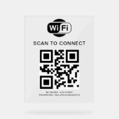 WiFi-Kennwort | QR-Code-Prüfung für die Verbindung Acrylschild (Vorderseite)