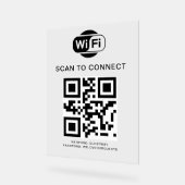 WiFi-Kennwort | QR-Code-Prüfung für die Verbindung Acrylschild (Winkel)