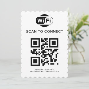 WiFi-Kennwort QR-Code-Prüfung für die Verbindung Einladung