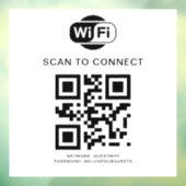 WiFi-Kennwort | QR-Code-Prüfung für die Verbindung Fensteraufkleber (Blatt 3)