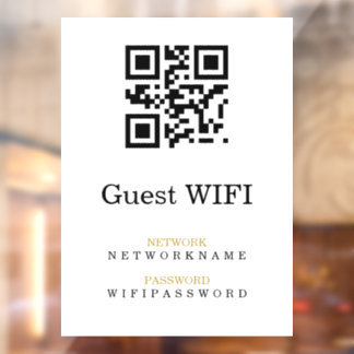 WiFi-Kennwort | QR-Code-Prüfung für die Verbindung Fensteraufkleber
