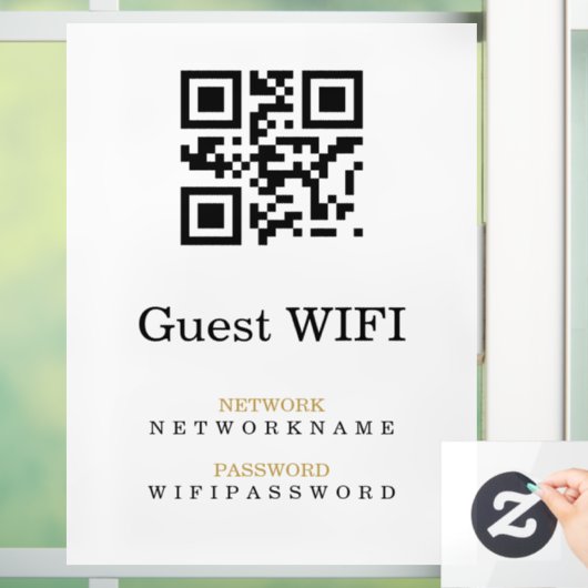 WiFi-Kennwort | QR-Code-Prüfung für die Verbindung Fensteraufkleber (Zuhause)