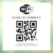 WiFi-Kennwort | QR-Code-Prüfung für die Verbindung Fensteraufkleber (Blatt 3)